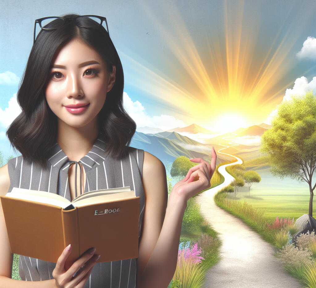 mulher segurando guia de auto estima